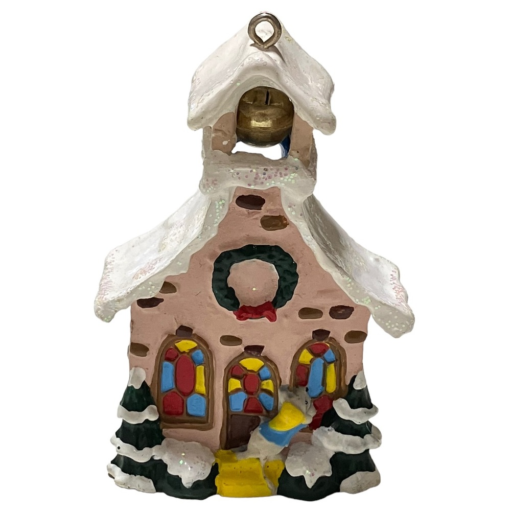 Vintage Noma 1995 Christmas Ornamant Church Choir Mice Double Sided